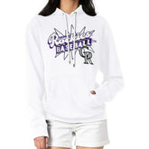 White Colorado Rockies Starter Women's Drive-In Pullover Hoodie