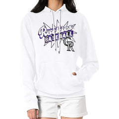 White Colorado Rockies Starter Women's Drive-In Pullover Hoodie