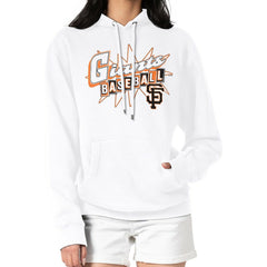 White San Francisco Giants Starter Women's Drive-In Pullover Hoodie