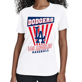 White Los Angeles Dodgers Starter Women's Poster Print T-Shirt