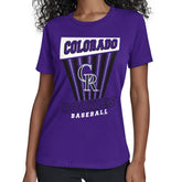 Purple Colorado Rockies Starter Women's Poster Print T-Shirt