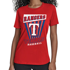 Red Texas Rangers Starter Women's Poster Print T-Shirt