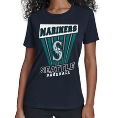 Navy Seattle Mariners Starter Women's Poster Print T-Shirt