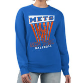 Royal New York Mets Starter Women's Poster Print Pullover Sweatshirt