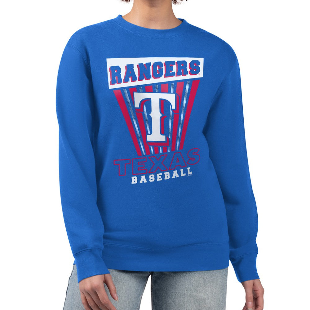Royal Texas Rangers Starter Women's Poster Print Pullover Sweatshirt