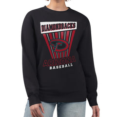 Black Arizona Diamondbacks Starter Women's Poster Print Pullover Sweatshirt