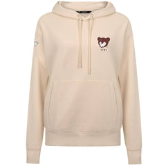 Khaki Chicago Cubs Levelwear Women's Cooperstown Collection Adorn Core Logo Pullover Hoodie