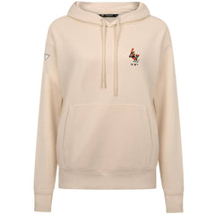 Khaki Baltimore Orioles Levelwear Women's Cooperstown Collection Adorn Core Logo Pullover Hoodie