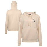 Khaki Colorado Rockies Levelwear Women's Cooperstown Collection Adorn Core Logo Pullover Hoodie