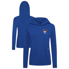 Royal Chicago Cubs Levelwear Women's Cooperstown Collection Relay Core Logo Pullover Hoodie