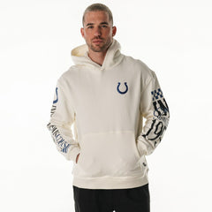 The Wild Collective Unisex Stacked Graphic Sleeve Fleece Hoodie - Indianapolis Colts Hoodies