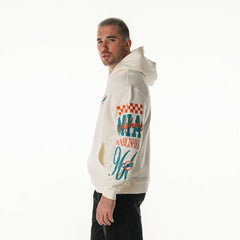 The Wild Collective Unisex Stacked Graphic Sleeve Fleece Hoodie - Miami Dolphins Hoodies