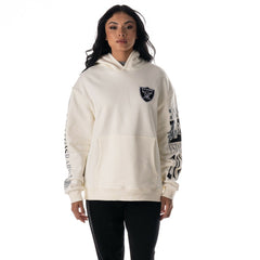 The Wild Collective Unisex Stacked Graphic Sleeve Fleece Hoodie - Las Vegas Raiders Hoodies