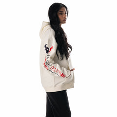 The Wild Collective Unisex Stacked Graphic Sleeve Fleece Hoodie - Houston Texans Hoodies