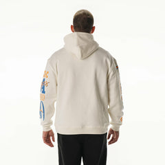 The Wild Collective Unisex Stacked Graphic Sleeve Fleece Hoodie - Los Angeles Chargers Hoodies
