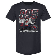 NHL Alexander Ovechkin Washington Capitals 500 Level NHL All-Time Leading Goal Scorer Tri-Blend Grunge T-Shirt