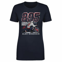 NHL Alexander Ovechkin Washington Capitals 500 Level Women's NHL All-Time Leading Goal Scorer Grunge T-Shirt