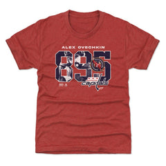 NHL Alexander Ovechkin Washington Capitals 500 Level Youth NHL All-Time Leading Goal Scorer Overlay T-Shirt
