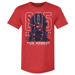 NHL Alexander Ovechkin Washington Capitals 500 Level NHL All-Time Leading Goal Scorer Tri-Blend Throne T-Shirt