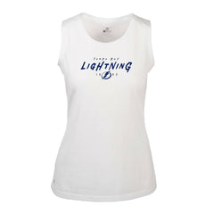 NHL Tampa Bay Lightning Levelwear Women's Macy Scratched Tank Top