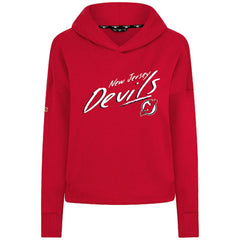 NHL New Jersey Devils Levelwear Women's Sweet Sizzle Tri-Blend Cropped Pullover Hoodie