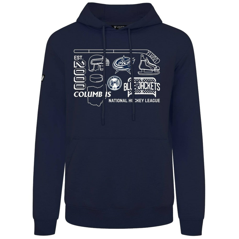 NHL Columbus Blue Jackets Levelwear Podium Campaign Pullover Hoodie