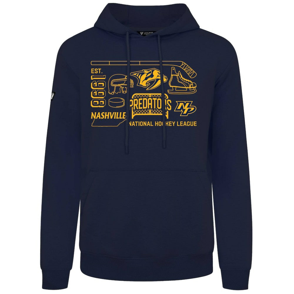NHL Nashville Predators Levelwear Podium Campaign Pullover Hoodie