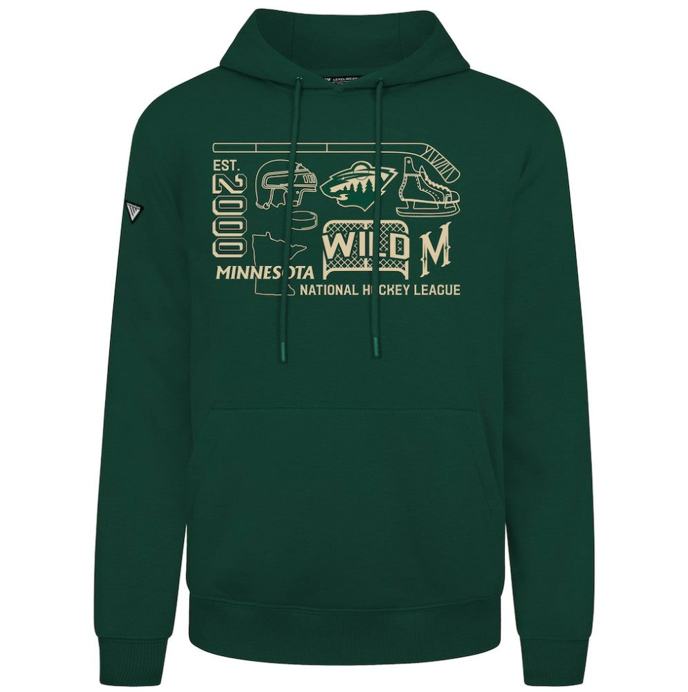 NHL Minnesota Wild Levelwear Podium Campaign Pullover Hoodie