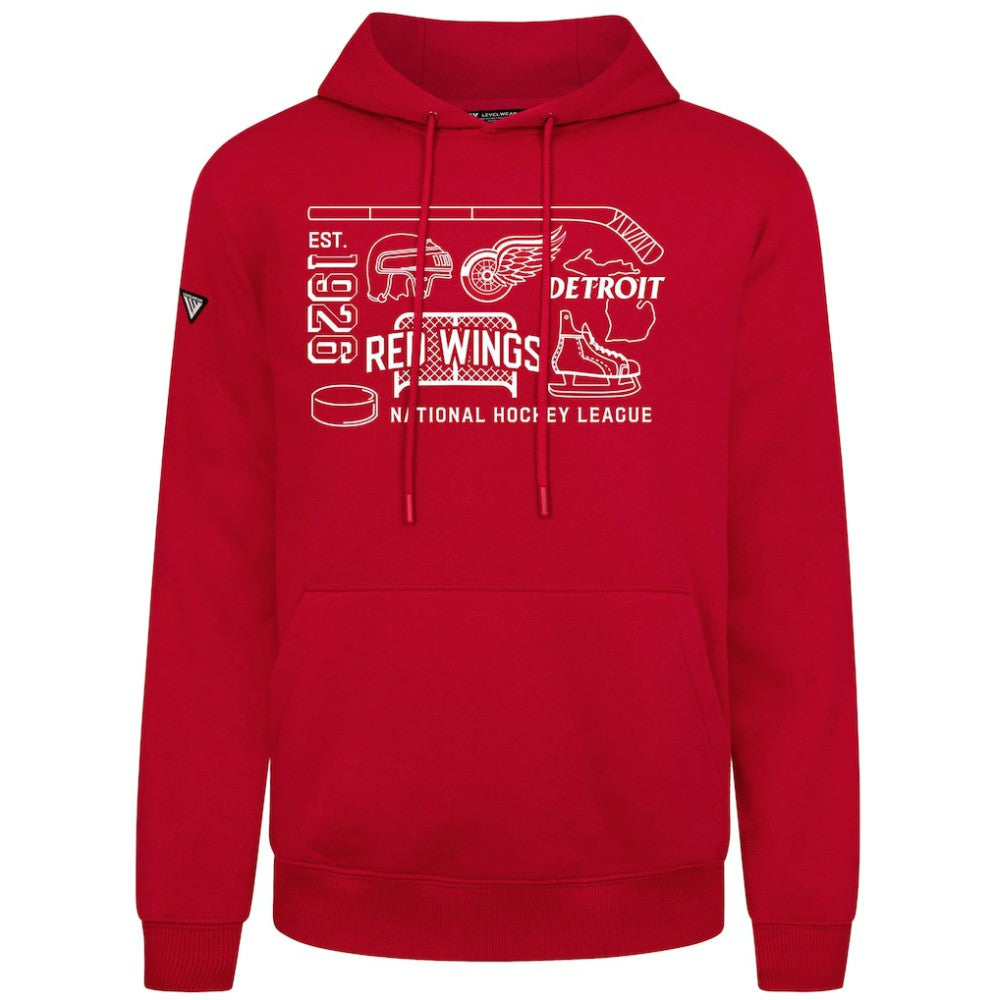 NHL Detroit Red Wings Levelwear Podium Campaign Pullover Hoodie