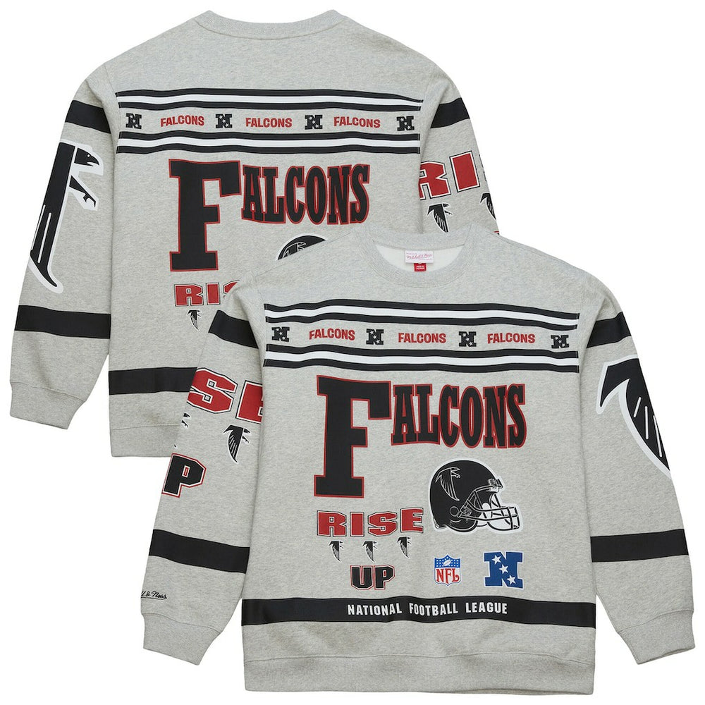 All Over Print Vintage Fleece Crewneck Sweatshirt - Atlanta Falcons Sweatshirts