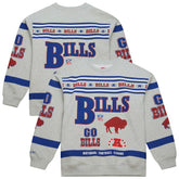 All Over Print Vintage Fleece Crewneck Sweatshirt - Buffalo Bills Sweatshirts
