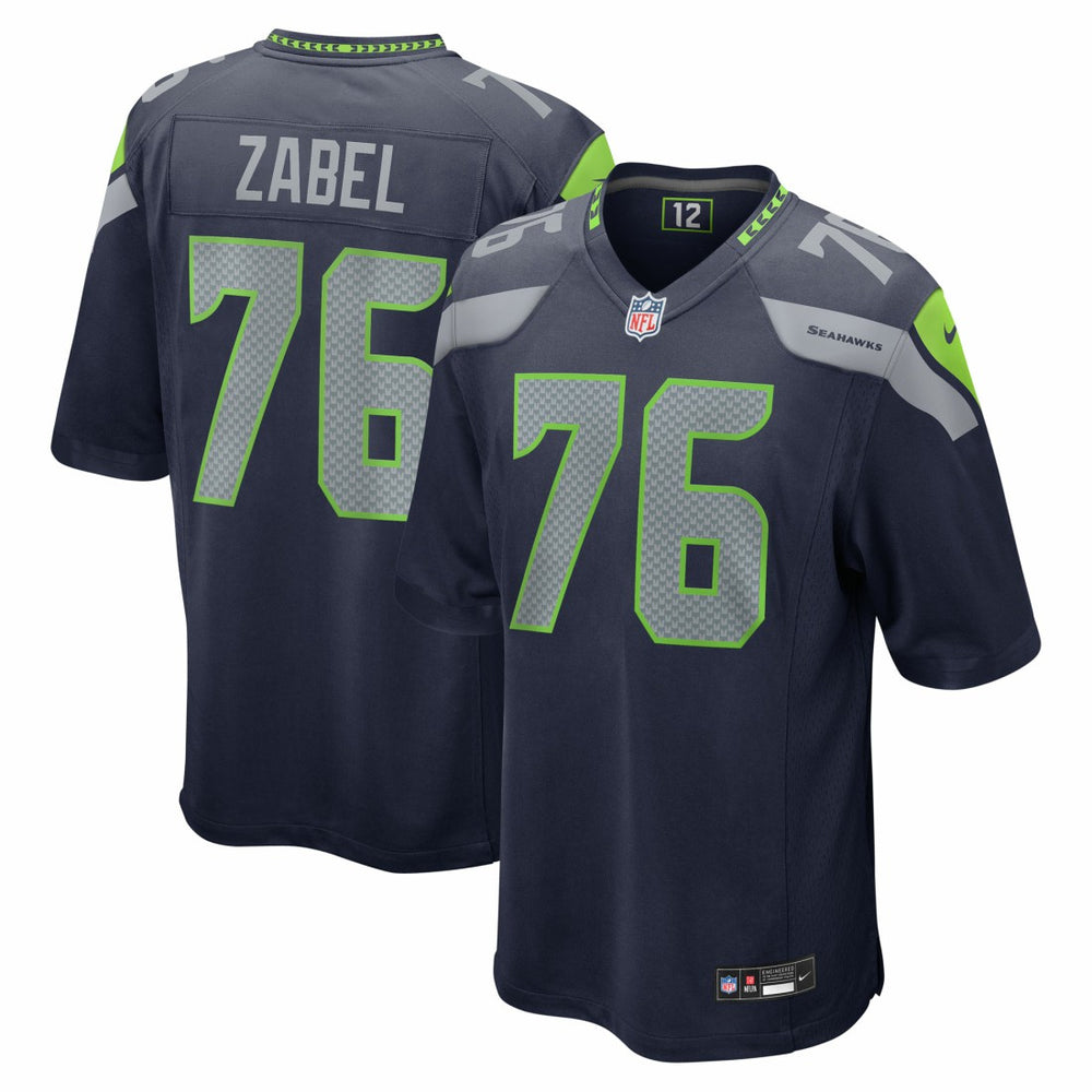 Grey Zabel 2025 NFL Draft First Round Pick Game Jersey - Seattle Seahawks Jerseys