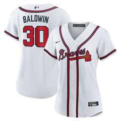 White Drake Baldwin Atlanta Braves Nike Women's Home Replica Jersey