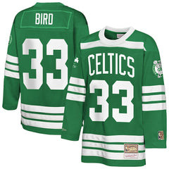 Mitchell & Ness Larry Bird Boston Celtics Youth Maxxed Out 2.0 Fashion Hockey Jersey