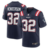 TreVeyon Henderson 2025 NFL Draft Game Jersey - New England Patriots Jerseys