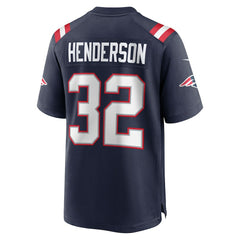 TreVeyon Henderson 2025 NFL Draft Game Jersey - New England Patriots Jerseys