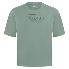 Green Detroit Tigers Levelwear Ethereal Oversized Luxe Signature Knit T-Shirt