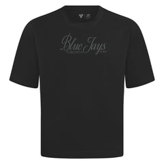 Black Toronto Blue Jays Levelwear Ethereal Oversized Luxe Signature Knit T-Shirt