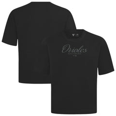 Black Baltimore Orioles Levelwear Ethereal Oversized Luxe Signature Knit T-Shirt