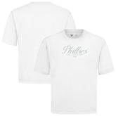 White Philadelphia Phillies Levelwear Ethereal Oversized Luxe Signature Knit T-Shirt