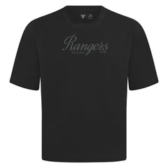 Black Texas Rangers Levelwear Ethereal Oversized Luxe Signature Knit T-Shirt