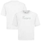 White Texas Rangers Levelwear Ethereal Oversized Luxe Signature Knit T-Shirt
