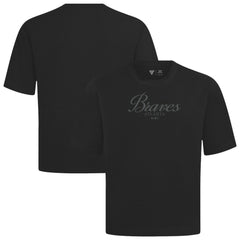 Black Atlanta Braves Levelwear Ethereal Oversized Luxe Signature Knit T-Shirt