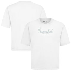 White Arizona Diamondbacks Levelwear Ethereal Oversized Luxe Signature Knit T-Shirt