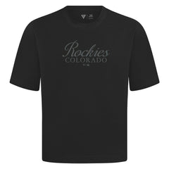 Black Colorado Rockies Levelwear Ethereal Oversized Luxe Signature Knit T-Shirt