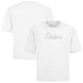 White Los Angeles Dodgers Levelwear Ethereal Oversized Luxe Signature Knit T-Shirt