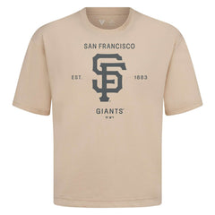 Khaki San Francisco Giants Levelwear Crossway Oversized Luxe Signature Knit T-Shirt