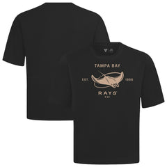 Black Tampa Bay Rays Levelwear Crossway Oversized Luxe Signature Knit T-Shirt