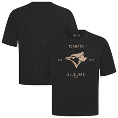 Black Toronto Blue Jays Levelwear Crossway Oversized Luxe Signature Knit T-Shirt