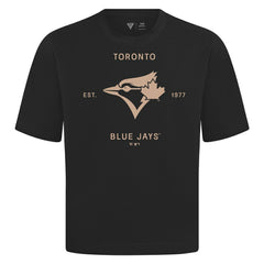 Black Toronto Blue Jays Levelwear Crossway Oversized Luxe Signature Knit T-Shirt